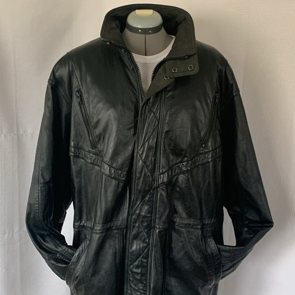 Vintage Wilson Leathers genuine 100% leather jacket Size XL